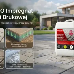 Impregnacja schodów zewnętrznych z kostki brukowej przed solą i mrozem. NANOPRO chroni przed wilgocią, mchem i erozją, zachowując naturalny wygląd.
